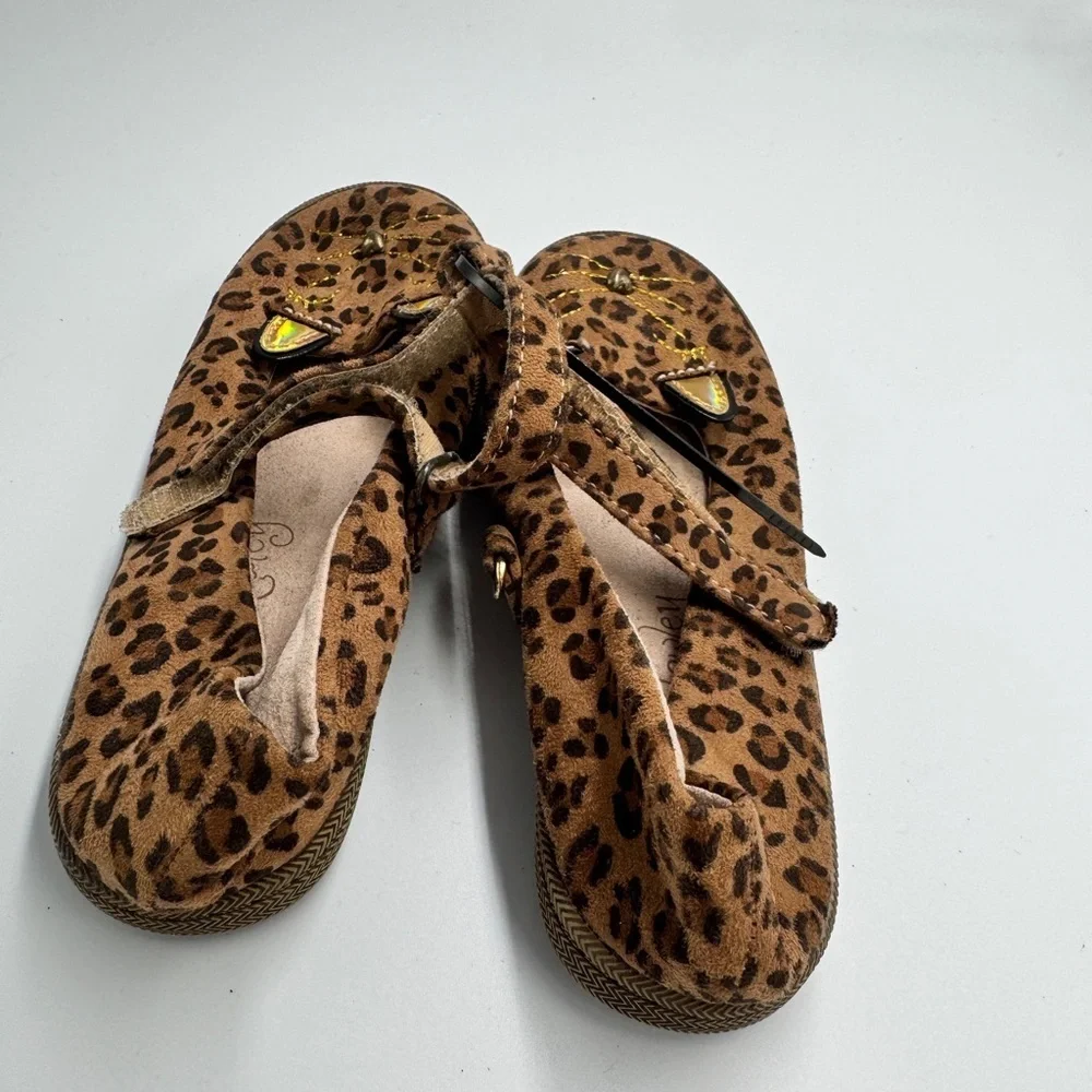 Cynthia Rowley Toddler Girl Size 10 Brown Leopard Kids Dress Shoes Flats